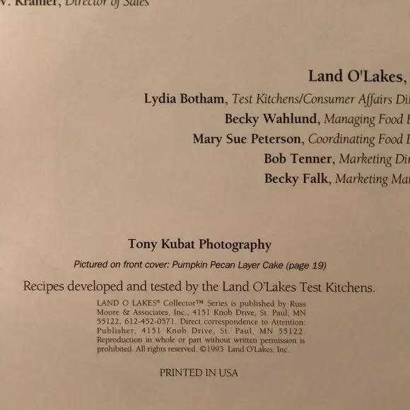 Vintage Treasure LandOLakes Desserts Cookbook - Picture 4 of 15